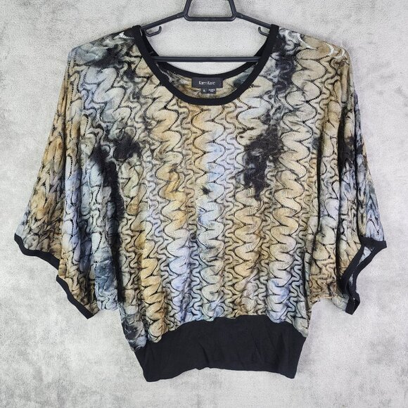 Women's Karen Kane Top Blouse Abstract Patterned Batwing Sleeve Size XL - Picture 2 of 9